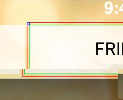 The blue square indicated a 4px border to be exported as part of the UI element to create the illusion of a floating element.